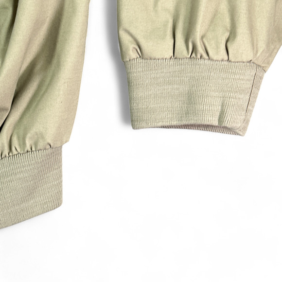 Vintage Windbreaker Jacket Adult XXL 2XL Brown Khaki Tan Piping Zip Buttons 90s - Picture 6 of 9